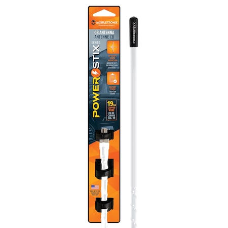 Mobiletronix CB Ant PowerStix Series 4ft Wht 216-70420